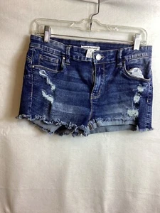 shorts de mes mezclilla corto de mujer marca charlote russe color azul talla 7 - Picture 1 of 5