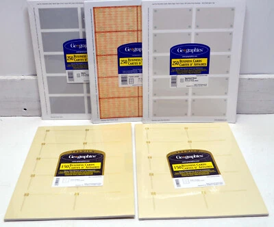 Geographics 250 Business Cards-Metro-Tuscan Leaves-Speckled Stone-Gold Trim (2) - Image 1 of 4