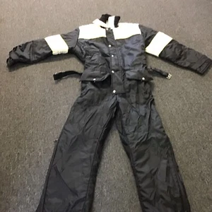 VTG Walls Insulated Blizzard Pruf Nylon Snowsuit Coveralls Black Small 34/36 - Picture 1 of 9