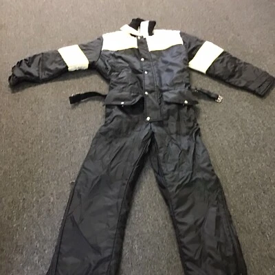 VTG Walls Insulated Blizzard Pruf Nylon Snowsuit Coveralls Black Small 34/36 - Image 1 of 4