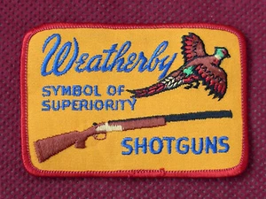 UNITED STATES - WEATHERBY - SYMBOL OF SUPERIORITY SHOTGUNS SLEEVE PATCH - RRR - Picture 1 of 6