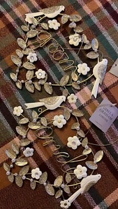 GISELA GRAHAM GOLD FLORAL METAL LOVE HEART HANGING WEDDING DECORATION - Picture 1 of 1