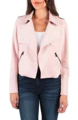 New KUT FROM THE KLOTH Jacee Draped Moto Jacket ROSE PINK size M or L NWT - Image 1 of 4