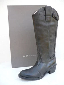 Janet & Janet 37.5 Boots Cowboy Vintage Shoes Black New Former RRP 275€ - Picture 1 of 7