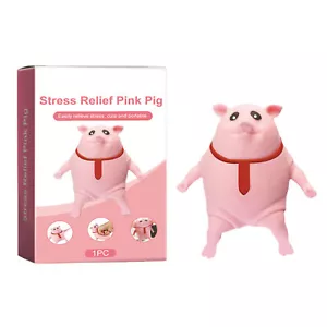 2PCS Squishy Toy Pink Pig Cute Farm Animal Squeeze Toy Rubber Cute Squeeze Toys - Picture 1 of 12