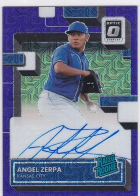 2022 Donruss Optic Rated Rookies Signatures Purple Mojo #56 Angel Zerpa Auto /88 - Image 1 of 2