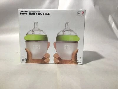 New Comotomo Baby Bottle - Soft Hygiene Silicone Green, 5 fl oz/ 150 ml (2 Pack) - Image 1 of 3