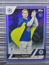 2022-23 Topps UEFA CC 1st Edition Mykhailo Mudryk Purple Foil Rookie RC #08/30