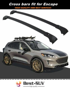 2Pcs Fits for Escape 2020 2021 Aluminum Roof Rail Rack Cross Bars Crossbar - Picture 1 of 8