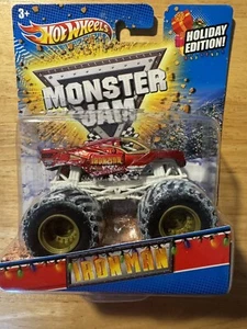 IRON MAN Monster Jam Hot Wheels Truck NEW Christmas Collector Edition 2012 RARE - Picture 1 of 3
