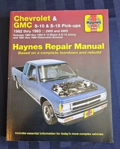 Chevrolet S10 GMC S15 1982-1993 Haynes manual de reparación 24070 *pequeño agujero en la parte trasera* - Imagen 1 de 3