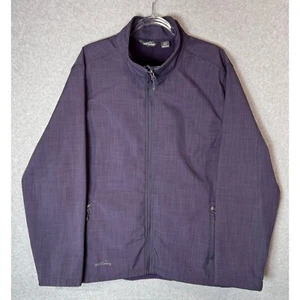 Eddie Bauer Jacket Men's 4XL Softshell Full Zip Lightweight Outdoor Purple - Picture 1 of 11