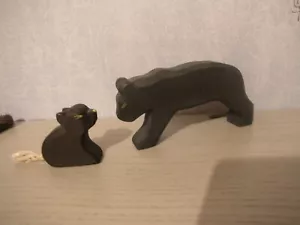 Ostheimer Figuren Panther schwarz groß klein sitzend Brandstempel - Picture 1 of 7