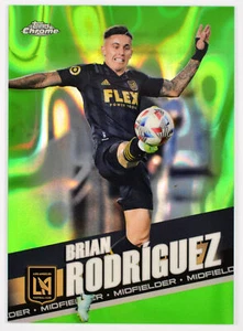 BRIAN RODRIGUEZ - 2022 Topps Chrome MLS Neon Green Lava SN #156 LAFC #/99 - Picture 1 of 2