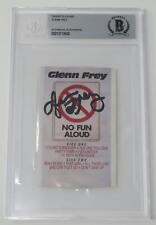 Glenn Frey EAGLES Signed Autograph Auto "No Fun.." Cassette Tape Slab JSA BAS