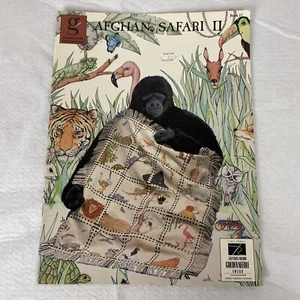 LIBRO PATRÓN GRAPHWORKS INTERNATIONAL AFGHAN SAFARI II 1992 Animal punto de cruz - Imagen 1 de 5