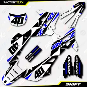 White & Blue Shift Polisport Restyle Graphics Kit fits Suzuki Drz400 Drz400sm - Foto 1 di 8
