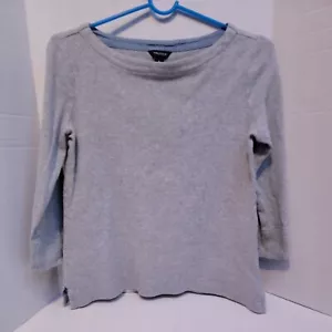 T-shirt donna Nautica Small Gey manica lunga 100% cotone - Foto 1 di 4