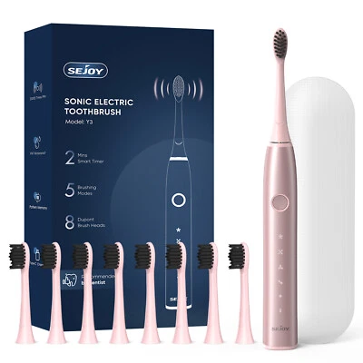 Spazzolino Elettrico Sonico per Spazzolino Elettrico con 8 Testine 5 Modalità  - Immagine 1 di 4