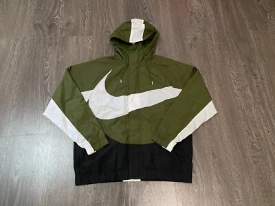 Nike Sportswear Big Swoosh Woven Track Jacket Green DD5967-326 Men's M NEW - Image 1 of 4
