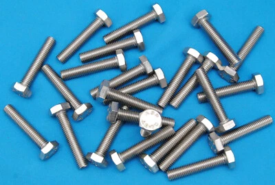 Lot de 25 x vis boulon inox A2 M10 x 50 mm tête hexagonale de 17 ( ZE306 ) - Photo 1/2