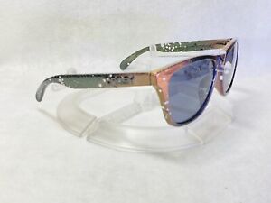 Custom Oakley Frogskins Sunglasses MultiColor Shift Splatter w Black Polarizes