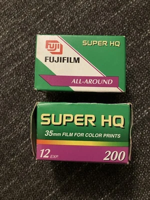 2- Película Fuji Fujicolor Super HQ 200 35mm para impresiones en color, sellada, caducada 2007 Foto 1 de 2