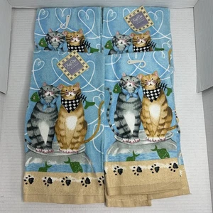 Katze Küche Handtuch Kätzchen Geschirr Lappen Miauen Neu Menge 4 Tabby Katzen - Bild 1 von 3