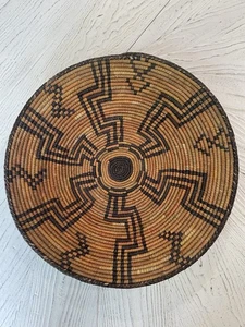 Ciotola cesto indiano nativi americani vassoio da vagliatura 3" x 15" - Foto 1 di 11