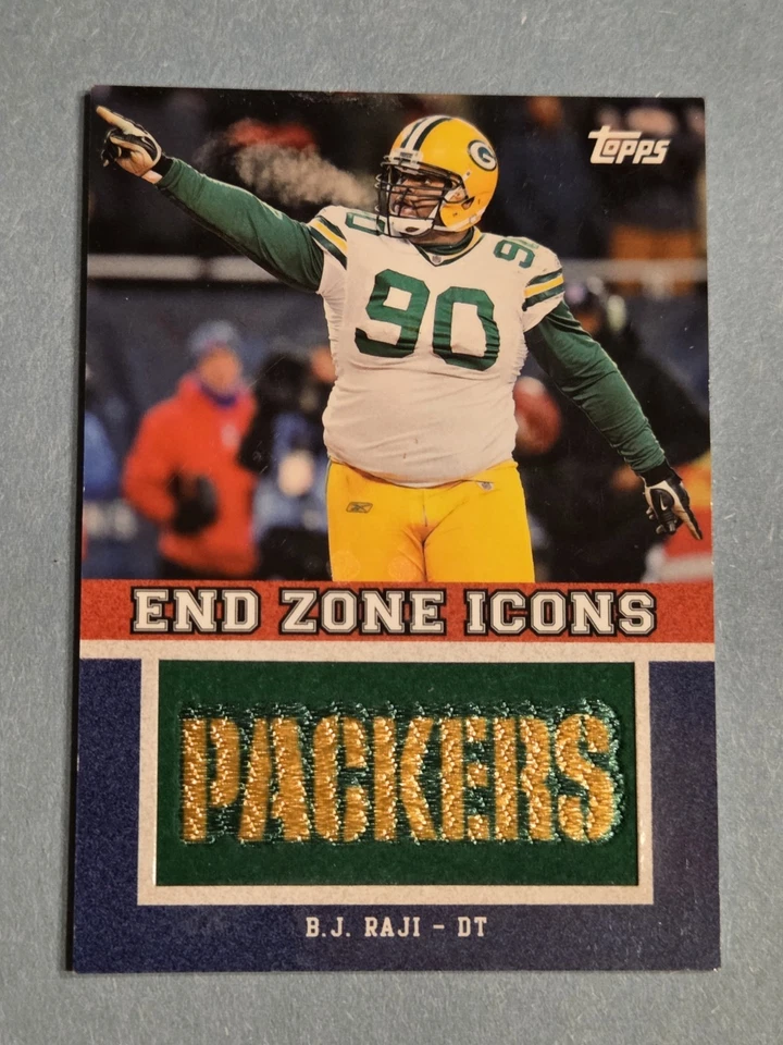 2011 Topps - End Zone Icons B.J. Raji #EZI-94 Packers Football Card  - Image 1 of 2