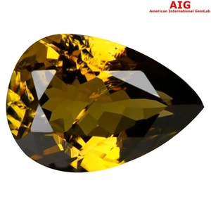 Tanzanita amarilla pardusca 1,68 quilates certificada AIG (9,50 x 6,76 mm) - Imagen 1 de 4