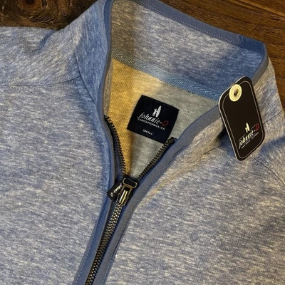 Johnnie O Men’s Gately Long Sleeve Half Zip Pullover Sweater Laguna Blue Small - Image 1 of 4