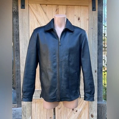 Bikers Dream Apparel Black Genuine Leather Thinsulate Motorcycle Jacket~L~ - Image 1 of 4