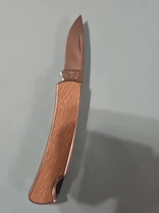 Vtg Buck 529A Buckskin Tan Lockback Handle Pocket Knife - Picture 1 of 3