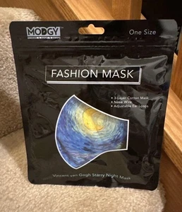 Vincent Van Gogh Starry Night Fashion Mask Non-Medical 3-Layer Reusable NEW - Picture 1 of 2
