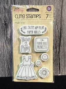 "SPIELZEIT" Julie Nutting Prima Cling Stamps Papierpuppe #910730 - kostenloser Versand - Bild 1 von 2