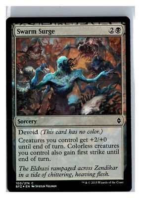 FOIL Swarm Surge Battle for Zendikar – MTG Magic the Gathering Card - Image 1 of 2