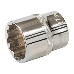 Socket 1/2" Drive 12 Point Metric 27mm Chrome Vanadium Steel Fully Polished - Picture 1 of 8
