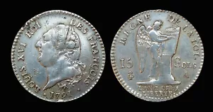 15 Sols Constitution 1791A Paris 1er Semestre Léopard - Côte TTB 130€, SUP 350€ - Picture 1 of 1