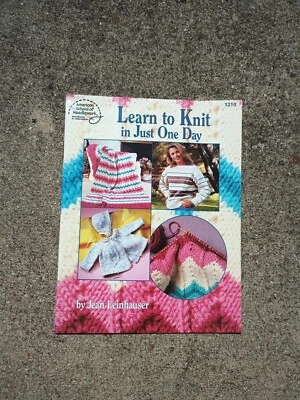American School of Needlework Learn to Knit in Just One Day 1210 Jean Leinhauser - Image 1 of 3