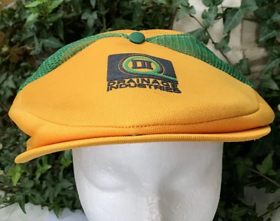 De colección 1980 Sombrero Cabby Gorra Snap Back Newsboy Trucker Verde DI Hinchado EE. UU. Malla Foto 1 de 4