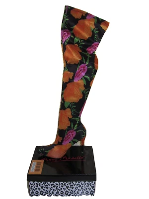 ANNE MICHELLE WOMENS 7 OVER THE KNEE ROSE FLORAL DEDICATE BOOTS NEW IN BOX - Image 1 of 4