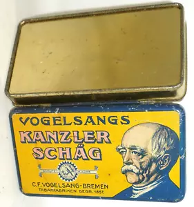 Blechdose Vogelsangs Kanzler Schäg Bremen SEHR ALT - Picture 1 of 10
