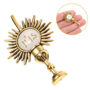 Broche Cruz Capellán Prendedor Joyería Cristiana Accesorio Cáliz Corbata - Imagen 1 de 12