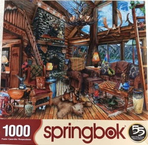 The Hunting Lodge 1000 Piece Jigsaw Puzzle by Springbok - Picture 1 of 3