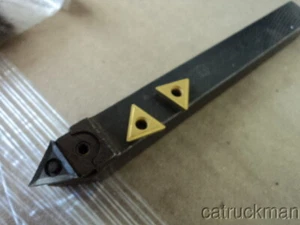 Valenite LTE-8 Carbide Insert Holder w/ 3 New Triangular Inserts - Picture 1 of 1