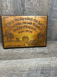 Wood Plaque “This Is The Day Which The Lord Has Made” Size Is A 10 x 7 - Picture 1 of 5