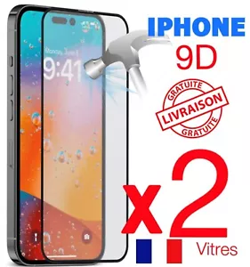 VERRE TREMPE IPHONE VITRE PROTECTION ECRAN 16 15 14 13 12 11 PRO MAX XR XS 8 7 6 - Imagen 1 de 48