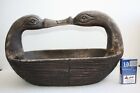 Old Primitive Antique Wooden Trencher Dough Bowl Hewn Carved Wood Rustic Chapati