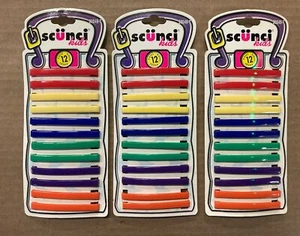 Scunci Kids 2” inch Multi-Color Barrettes Set of 12 New 1999 (3 Packs) - Picture 1 of 12